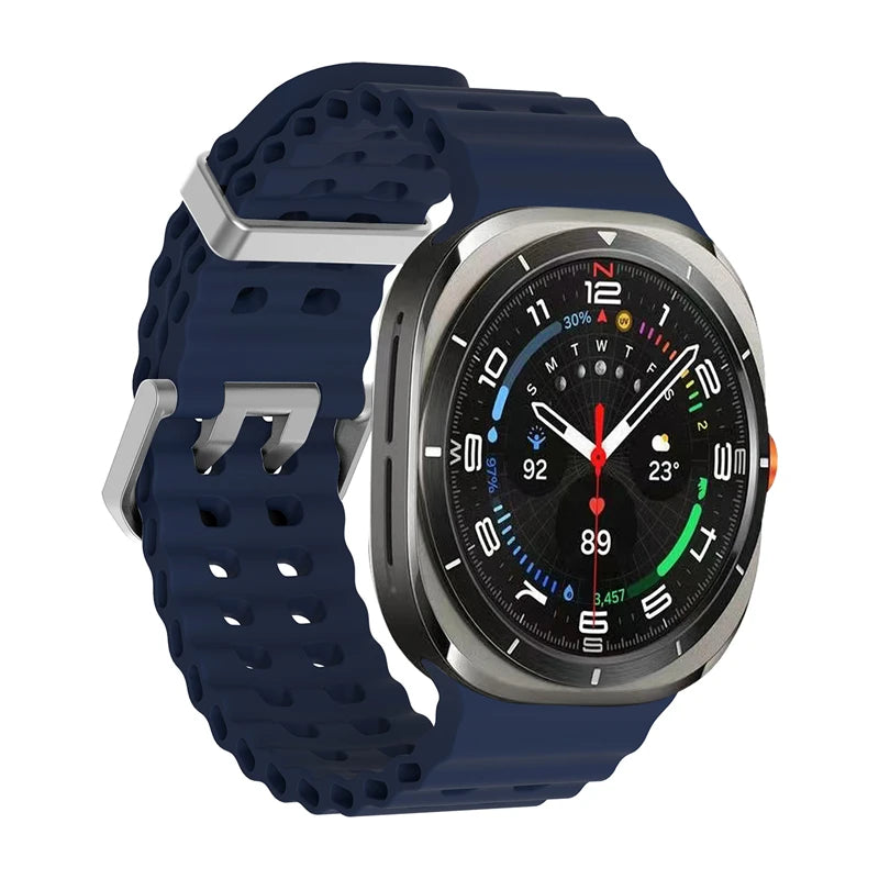 1:1 Marine Band For Samsung Galaxy Watch Ultra 47mm Strap Accessories Sport Silicone Bracelet Correa For Samsung Galaxy Ultra 47