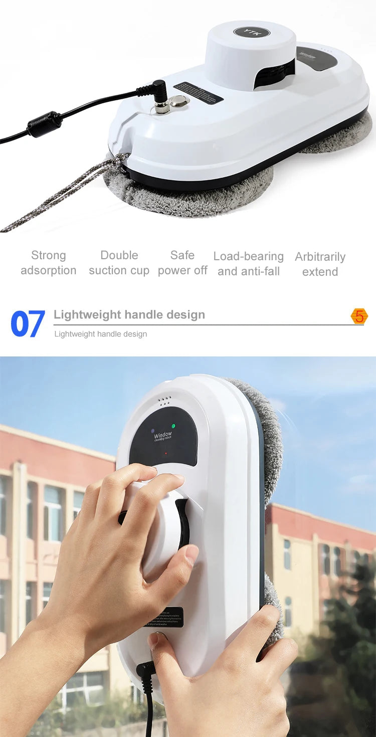 Window cleaning robot household intelligent vacuum remote control anti fall electric window washer glass cleaner