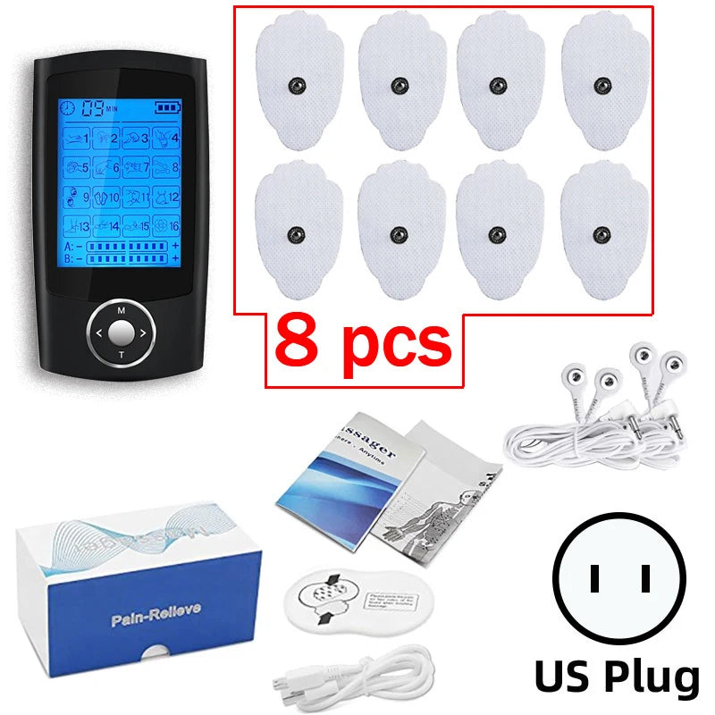 New Tens Unit Relax Muscle Stimulator Body Massage Digital Therapy 16 Modes EMS Acupuncture Slimming Machine Electrostimulator