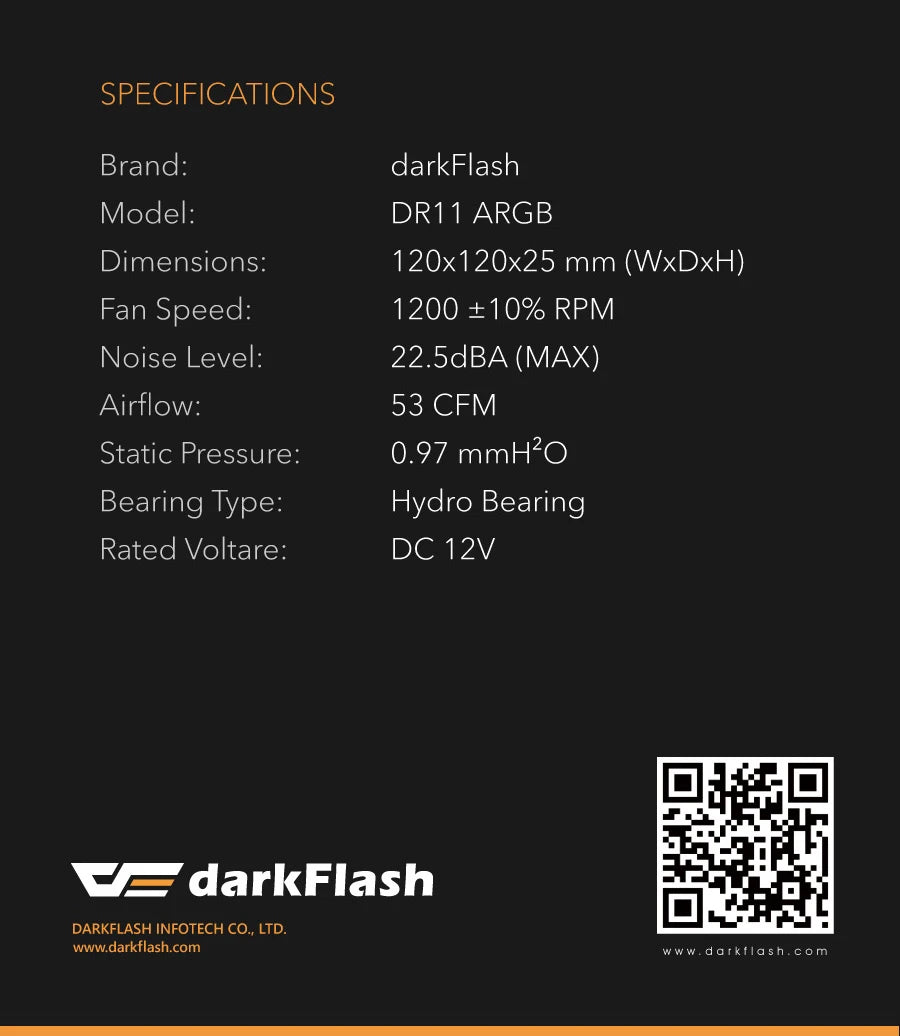 Darkflash DR11 PRO aura sync ARGB Mute 120mm FAN PC Computer Case Cooling Fan RGB remote control Double halo Cooler 12CM LED Fan