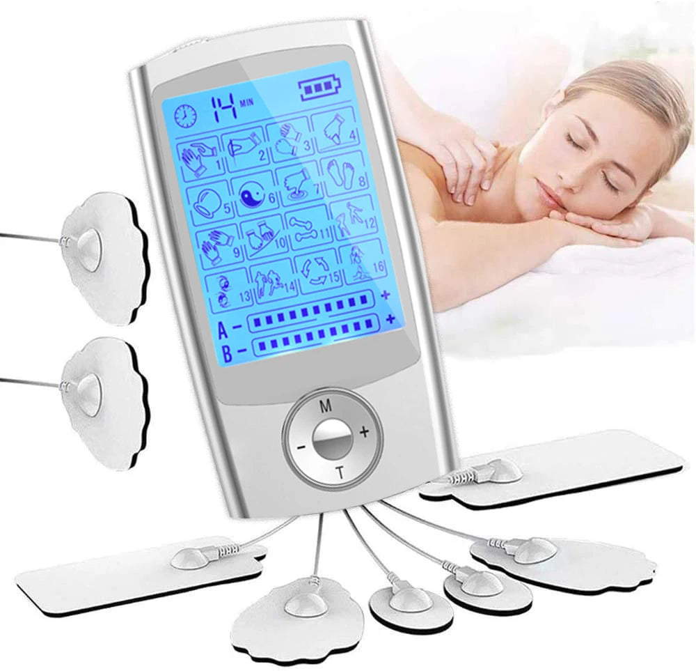 New Tens Unit Relax Muscle Stimulator Body Massage Digital Therapy 16 Modes EMS Acupuncture Slimming Machine Electrostimulator