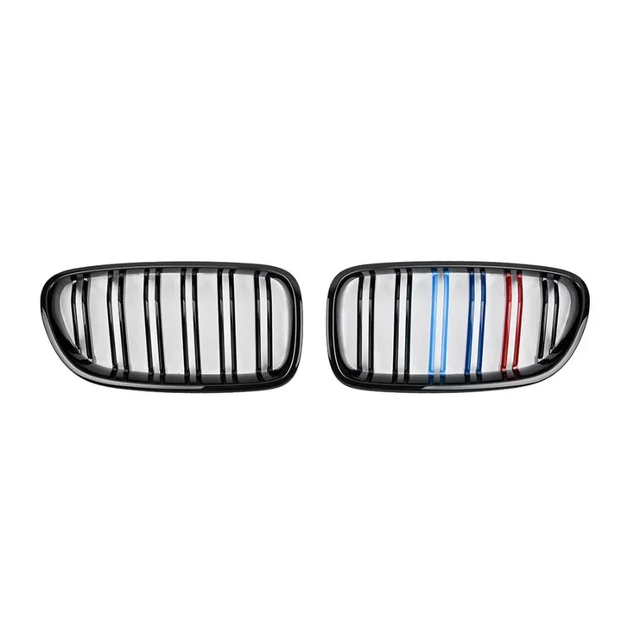 Car Gloss Black Kidney Grill Dual Slats Racing Grill For BMW 5 Series F10 F11 F18 520d 530d 540i 2010-2017 Replacement Part