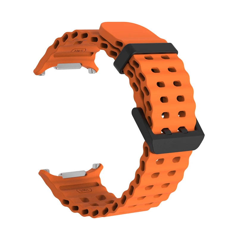 1:1 Marine Band For Samsung Galaxy Watch Ultra 47mm Strap Accessories Sport Silicone Bracelet Correa For Samsung Galaxy Ultra 47