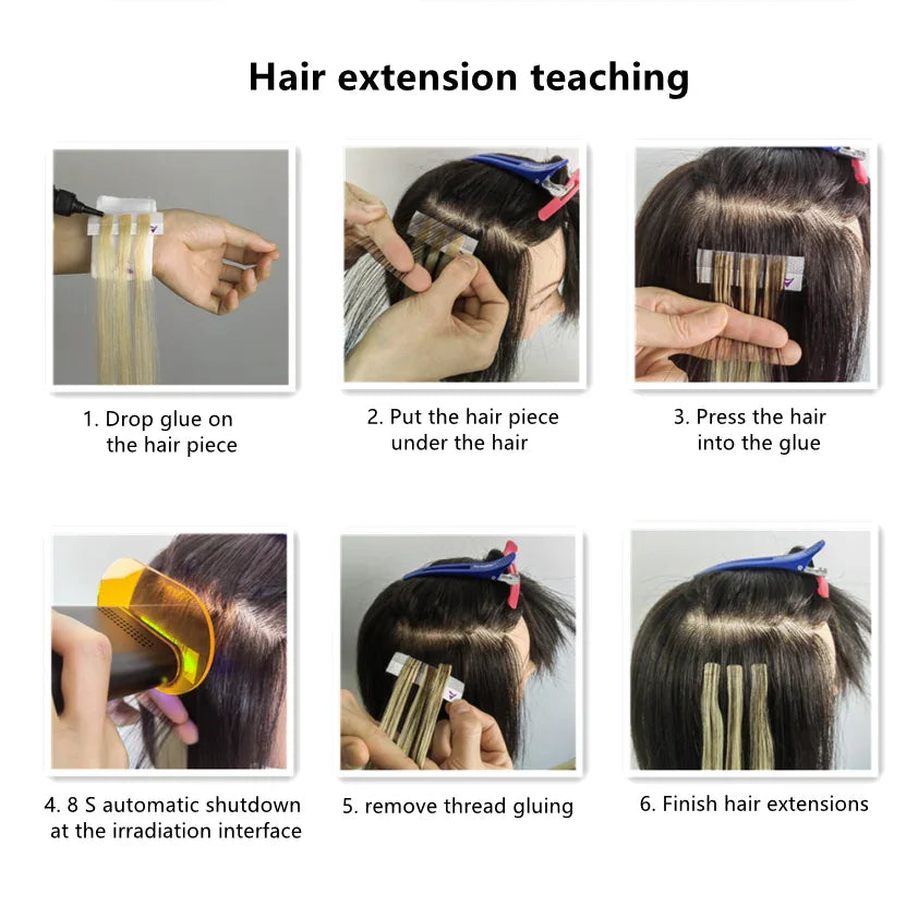 custom made Original V Light Technology Hair Extension Wig Hair Piece Real Hair Graft tool Firm Traceless Tool For Tape