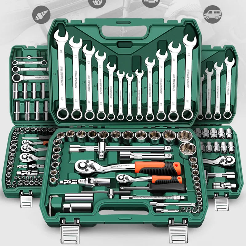 NEW Auto Repair Tools Box Sets Electrician Spanner Anti-fall Case Waterproof Shockproof Safety Parts Organizer Anti-fall Toolbox