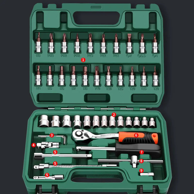 NEW Auto Repair Tools Box Sets Electrician Spanner Anti-fall Case Waterproof Shockproof Safety Parts Organizer Anti-fall Toolbox