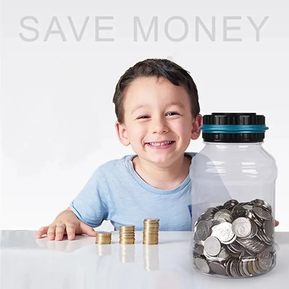 Electronic Piggy Bank Counter Coin Digital LCD Counting Coin Money Saving Box Jar Coins Storage Box For USD EURO Money Gifts