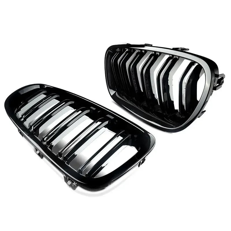 Car Gloss Black Kidney Grill Dual Slats Racing Grill For BMW 5 Series F10 F11 F18 520d 530d 540i 2010-2017 Replacement Part