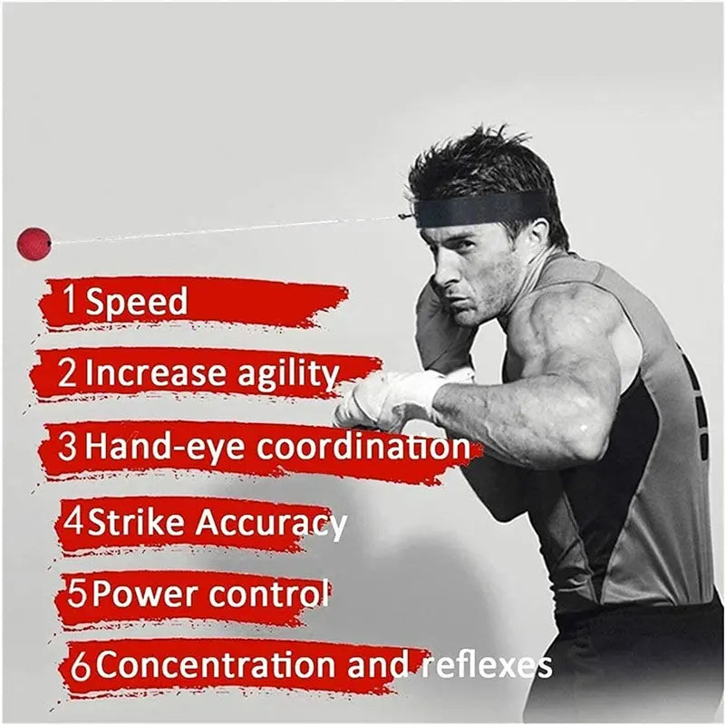 1pc Head-mounted Speed Ball Boxing Magic Ball Reaction Ball Fighting Training Coordination Ability to Vent Boxing Speed and Prec