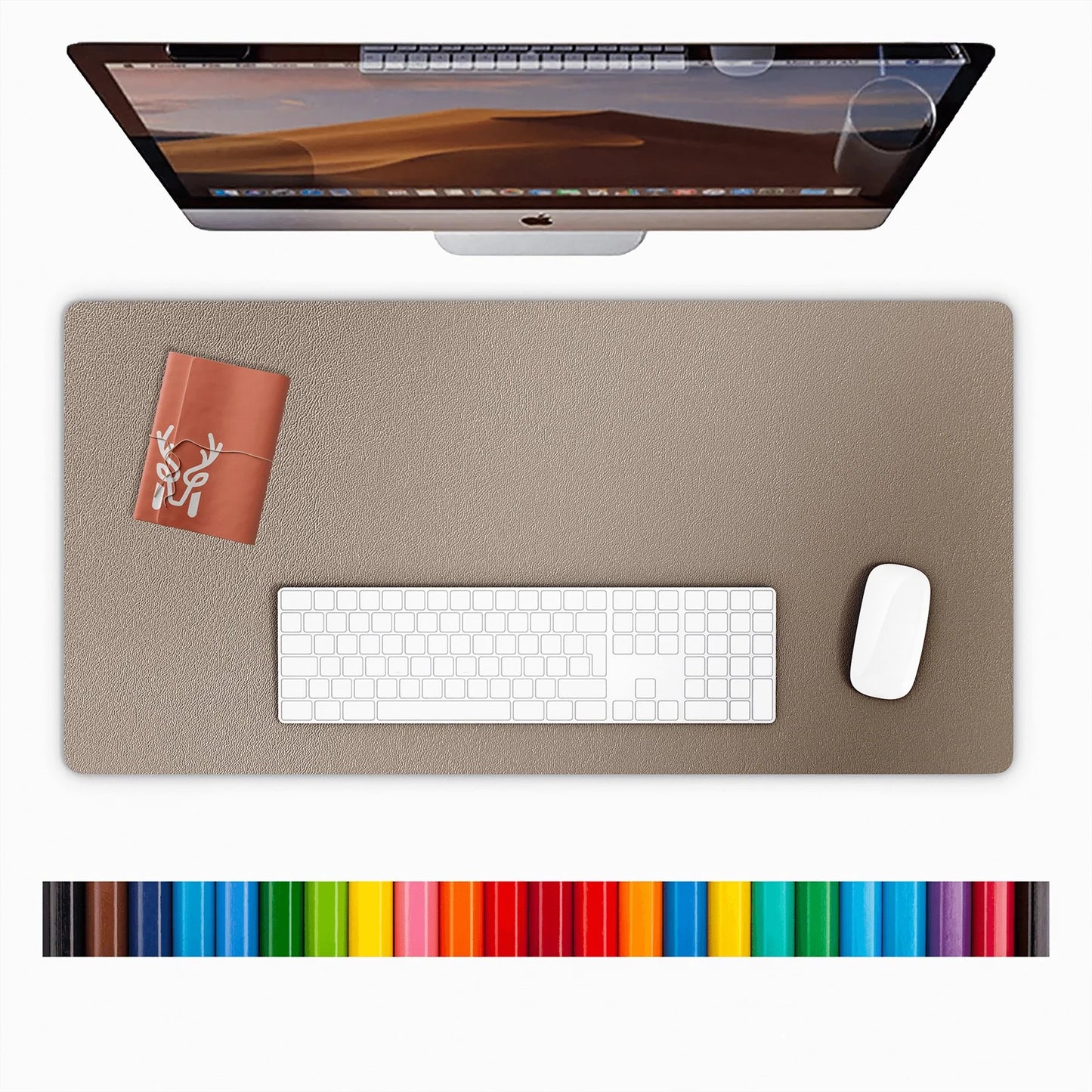 Lindos - Vegan Leather Waterproof Large Desk Mat