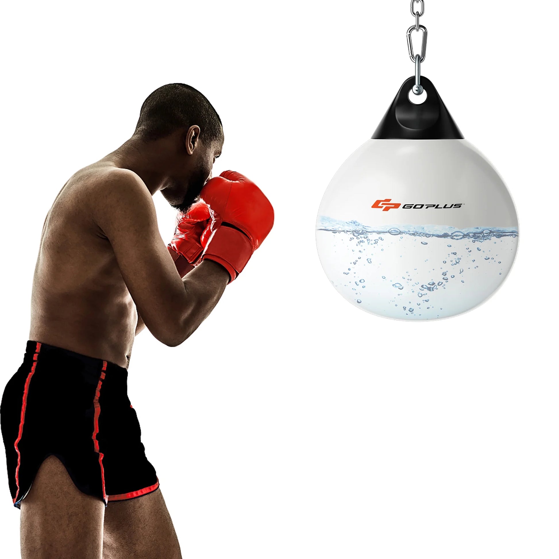 Goplus 18'' 110Lbs Heavy Water Filled Punching Aqua Training Boxing Bag Home Gym Hook White