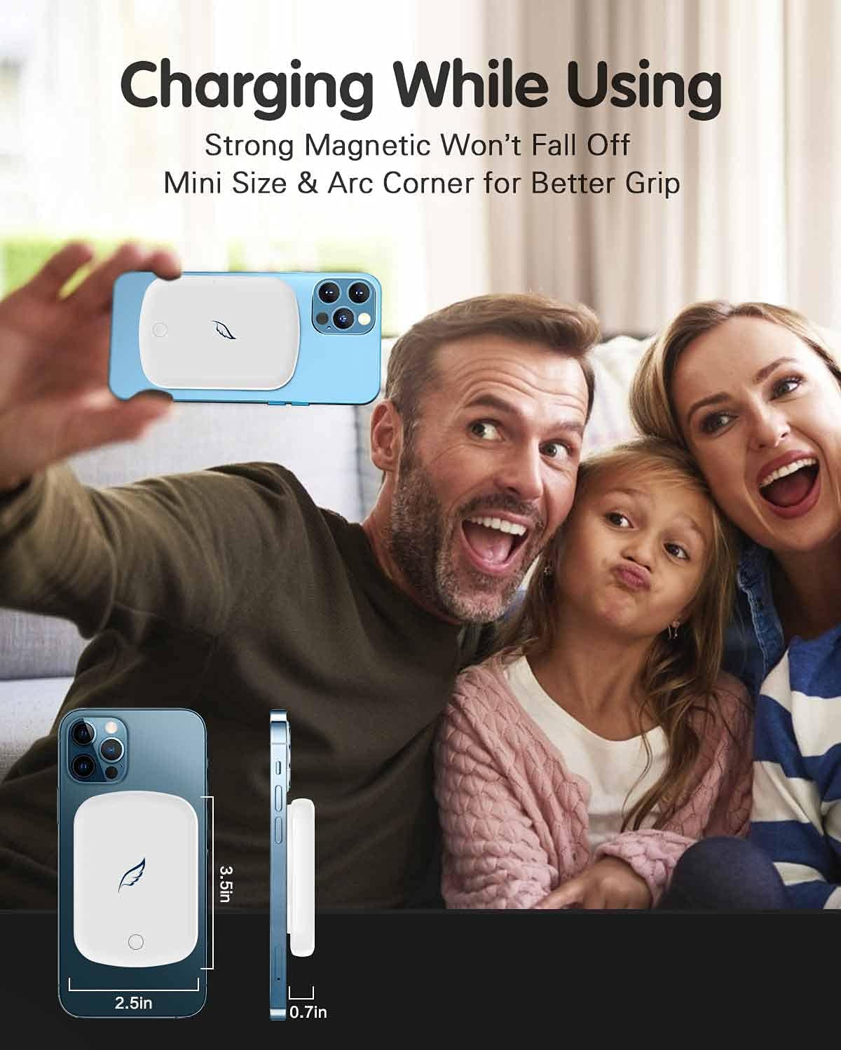 Magnetic Power Bank, 10000Mah Magnetic Wireless Power Bank 2023 Upgraded Large Capacity Mini Sized 20W Compatible with Iphone 12/Iphone 13/Pro/Pro Max/Mini